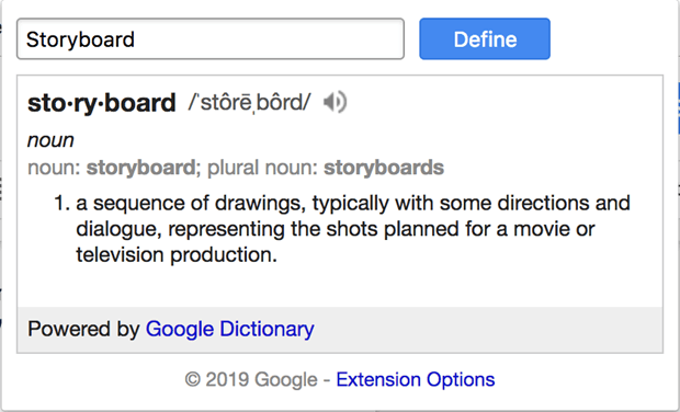 Definition of Storyboard