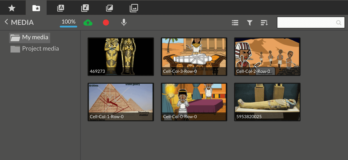 Laden Sie Ihre Storyboards zu WeVideo Hoch