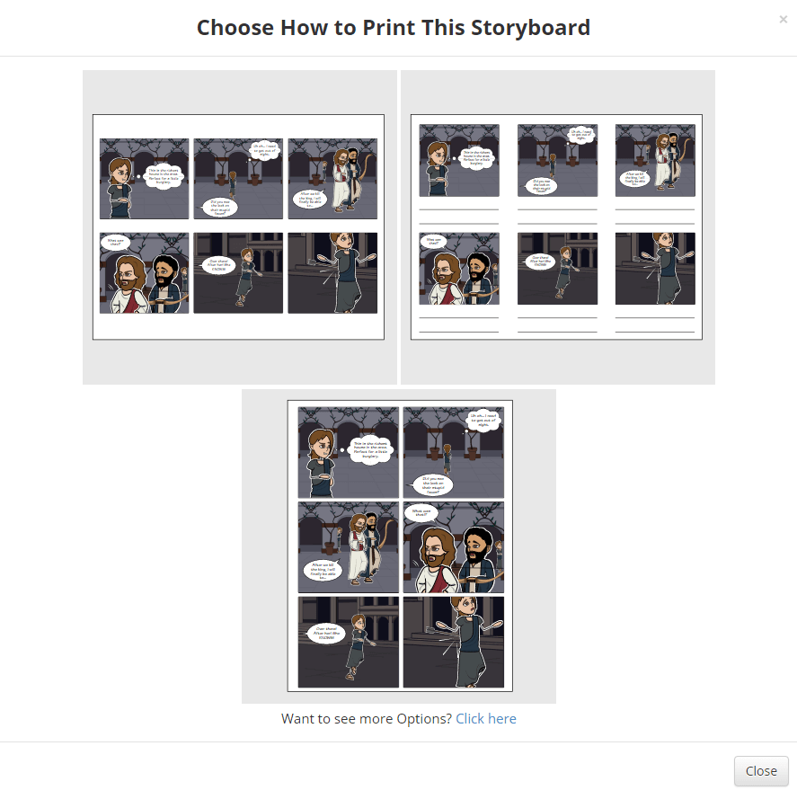 Drukowanie Twojej powieści graficznej na Storyboard That