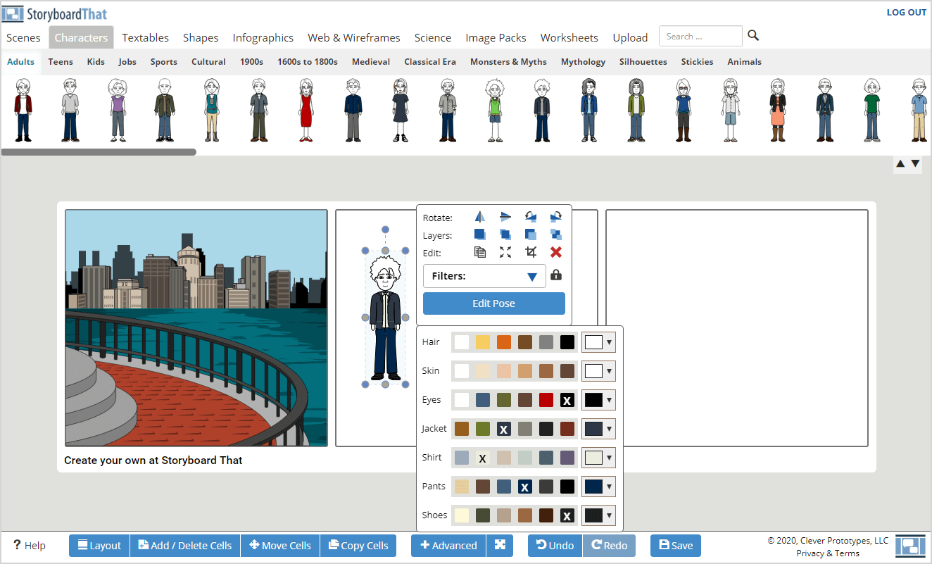 Using the Storyboard Creator