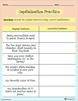 Capitalization Templates