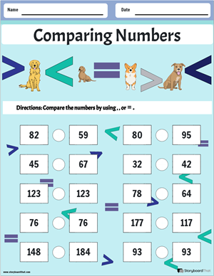 comparing numbers example