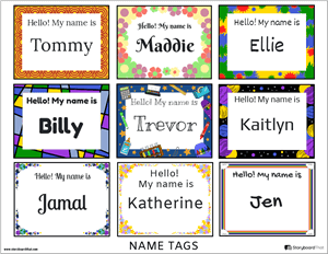 Name Tags Example