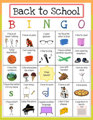 Bingo Skabelon Aktivitet