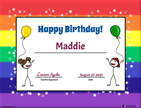 Birthday Certificate Templates | Classroom Birthdays