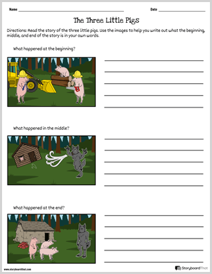 BME Worksheet | Parts of a Story
