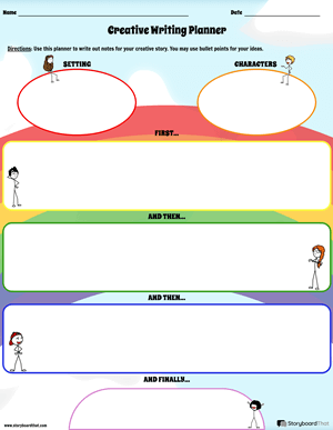 Creative Writing Worksheet Skabeloner | Skrivning af Arbejdsark