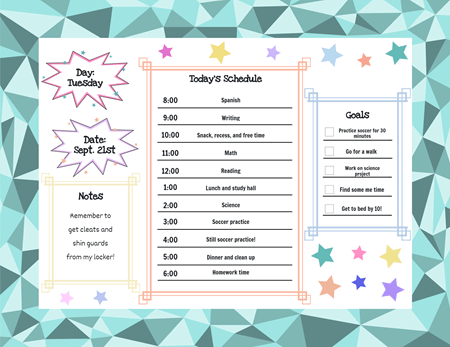 Günlük Planlayıcı Çalışma Sayfaları | Planlayıcı Şablonları