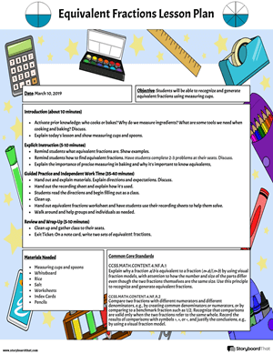 Completed Example of Lesson Plan from the Template