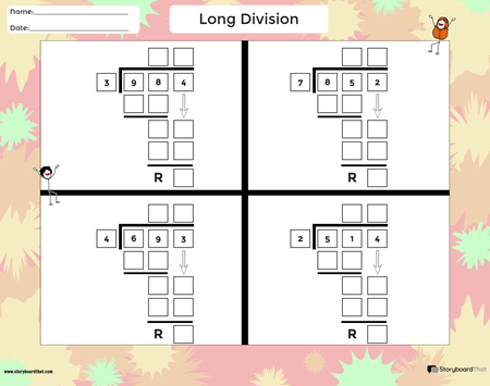 Long Division Worksheet Templates