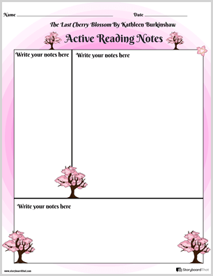 Active Reading Notes | Note Taking Template