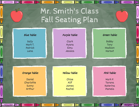 Seating Chart Template | Seating Charts