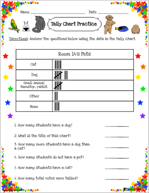 Tally Chart Munkalapok