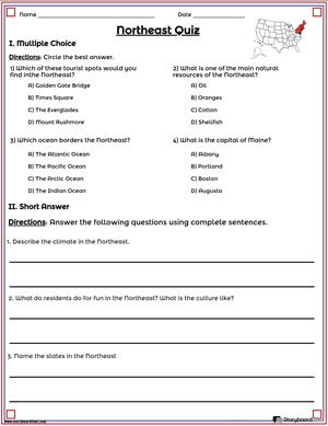 Tests and Quizzes | Quiz Template Worksheets