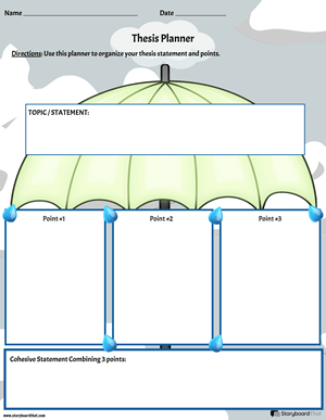 Thesis Outlines | Thesis Statement Organizers