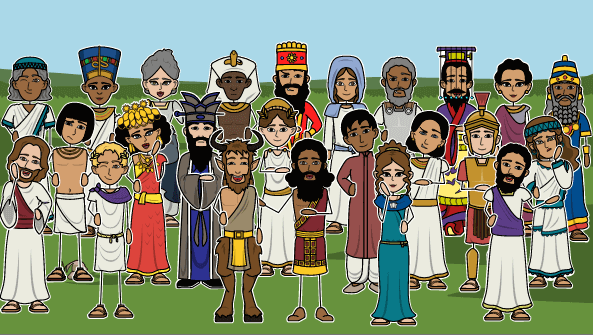 Characters from the rise of civilizations: Egypt, Mesopotamia, Japan, and more!