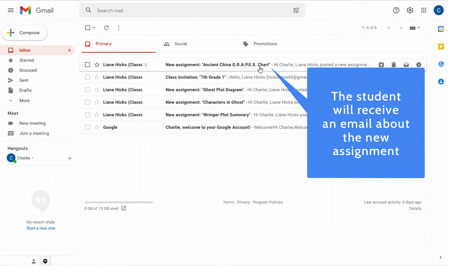 Google Classroom Integration - How to View a New Assignment