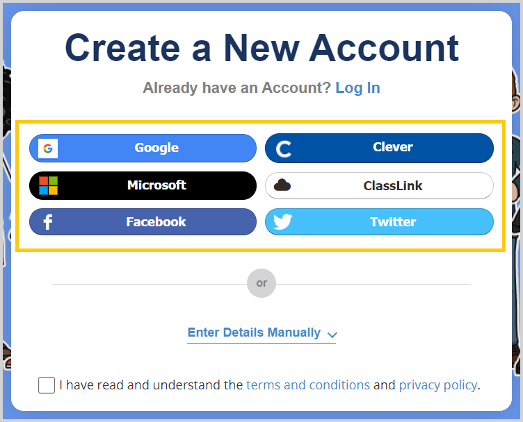 Create Account