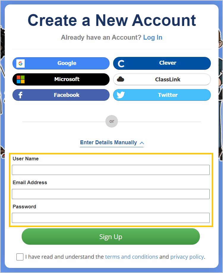 Create Your Account