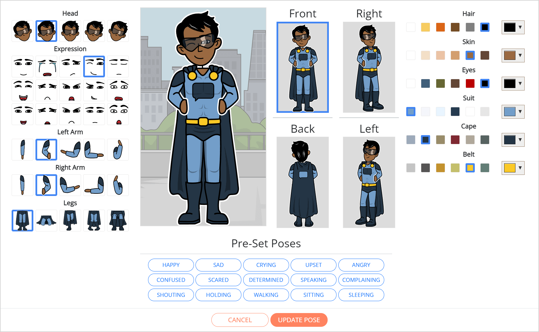 Pose karakter hjelp Storyboard skaperen programvare hjelp