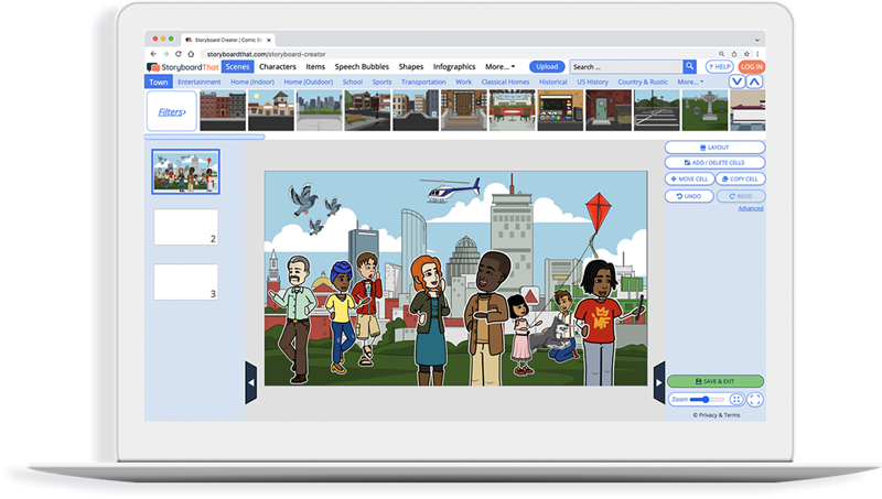 Example of using the storyboard Creator