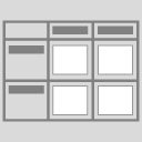 Grid Layout - Usporedba i kontrast grafički organizator