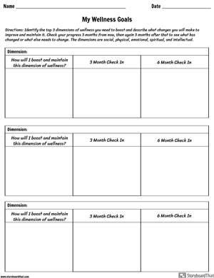 28 Personal Wellness Plan Worksheet - Worksheet Information