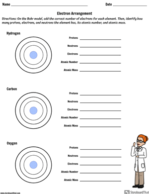 Atomic Model Worksheet  Electron Arrangement Practive Inside Bohr Atomic Models Worksheet