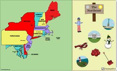 US Regions Northeast Map