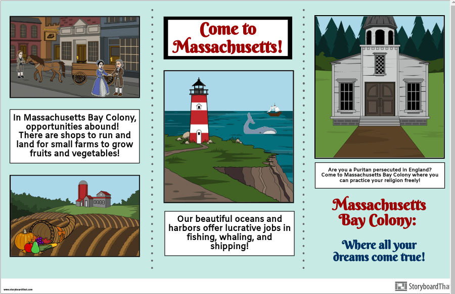 Progetto Brochure di Viaggio 13 Colonies Storyboard That Lezione