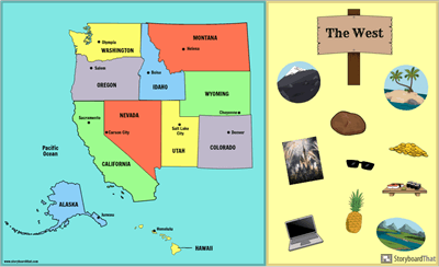 Nyugati Régió Államok és Fővárosok