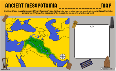 Kaart van het Oude Mesopotamië