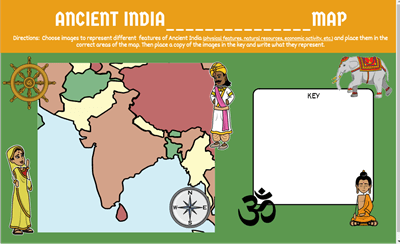 प्राचीन भारत का मानचित्र बनाएँ