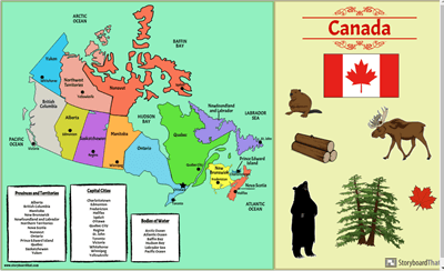 Provincias, Territorios y Capitales Canadienses