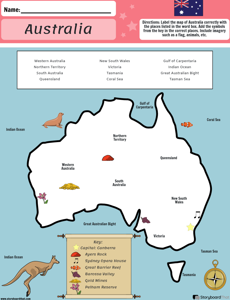 Map Labeling Geography Labeling Activity