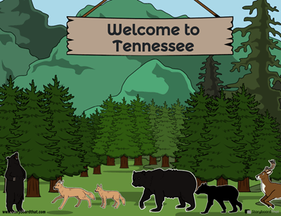 Cartolina del Punto di Riferimento del Tennessee