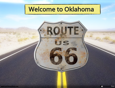 Oklahomas Štata Ceļvedis — Oklahomas Ievērojamā Pastkarte