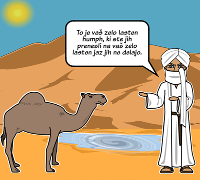 Kako je kamela dobila svojo kočo Rudarda Kiplinga - "Kako je kamela dobila svojo grdo" Povzetek