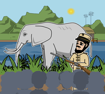 जॉर्ज ऑरवेल द्वारा एक हाथी की शूटिंग - नैरेटर की दुविधा का विश्लेषण