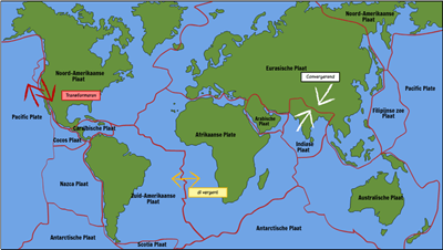 Structuur van de Aarde - Belangrijke Tectonische Platen