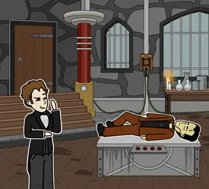 Illustrate the Frankenstein theme template