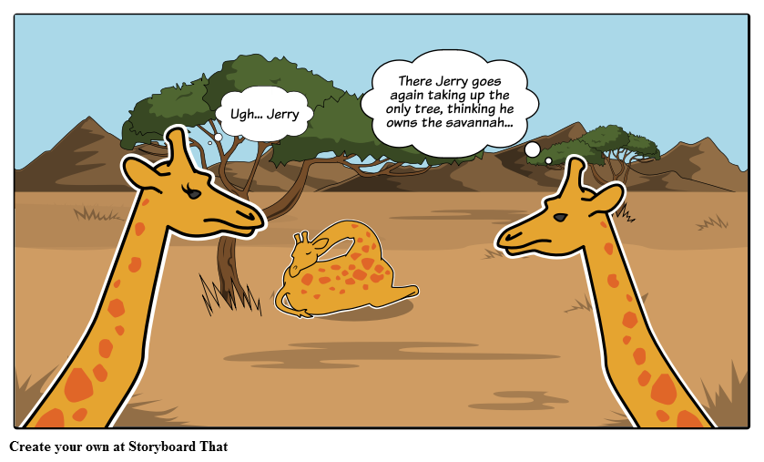 Jerry, the unaware giraffe