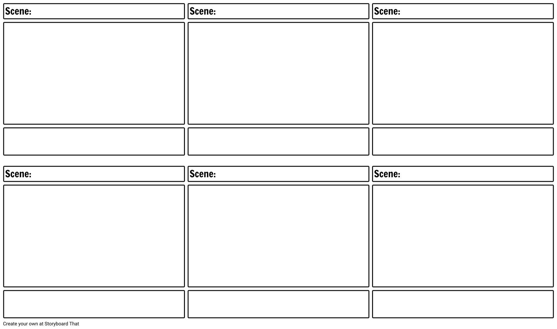 Blank Film Storyboard Template