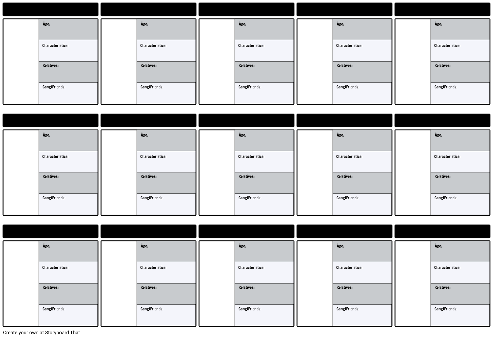 Character Map - The Outsiders