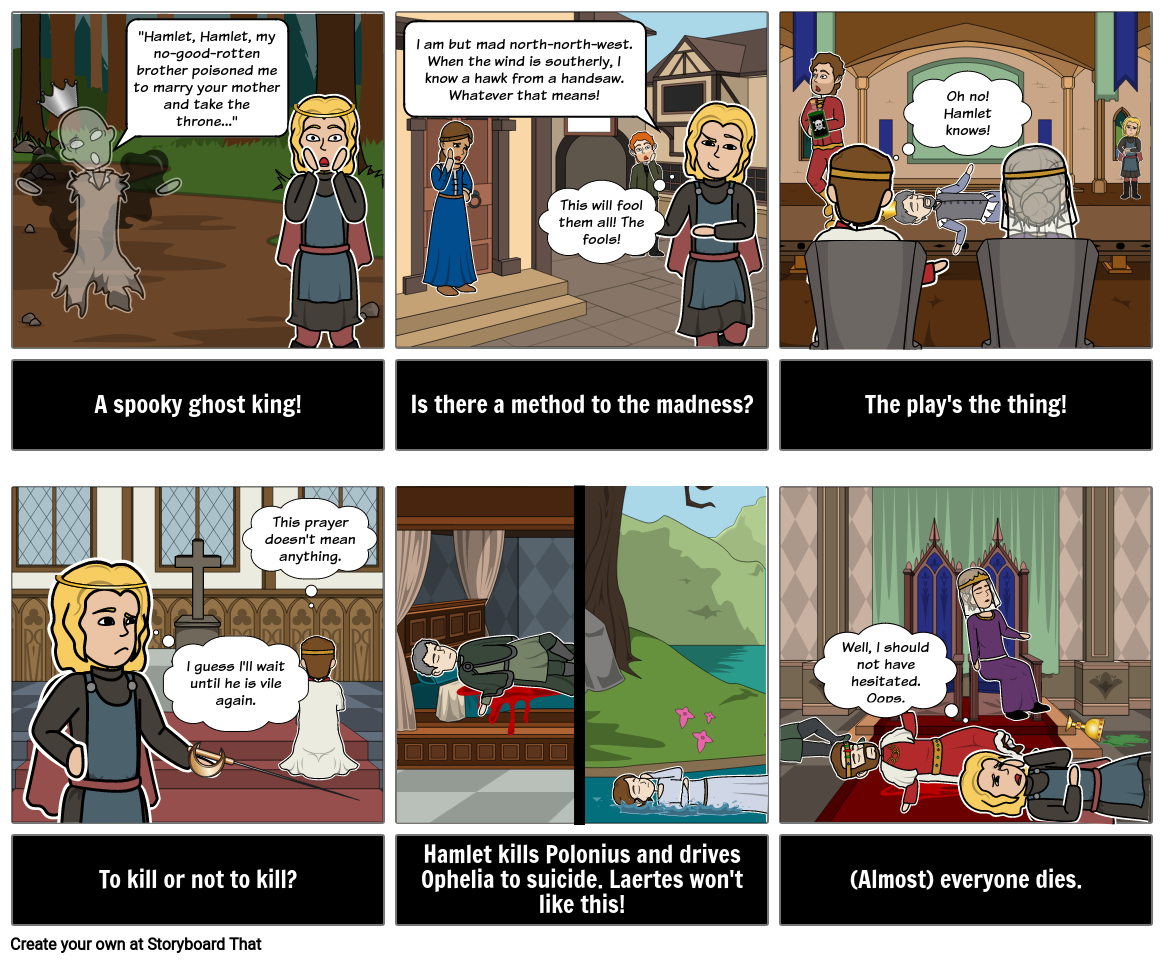 Hamlet In A Short Parody And Satire Storyboard