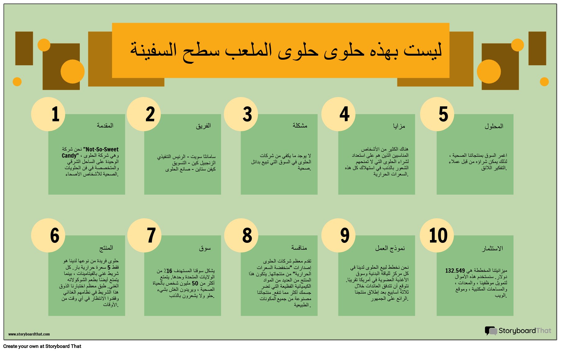 مثال على معلومات الملعب