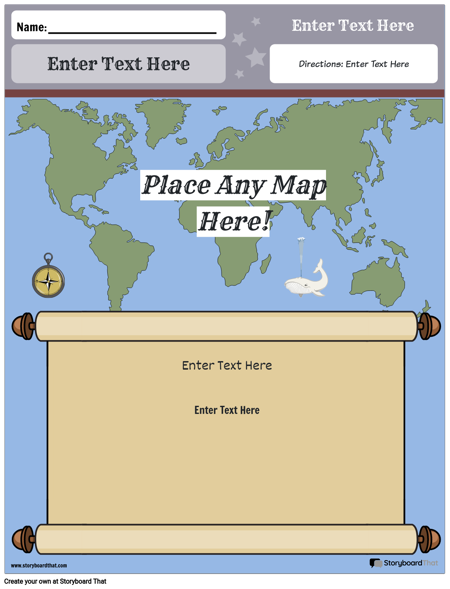 ورقة عمل خريطة العالم