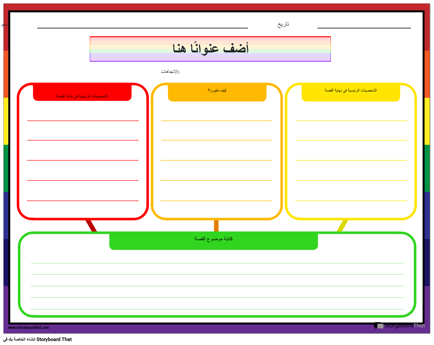 ورقة عمل منظم الموضوع