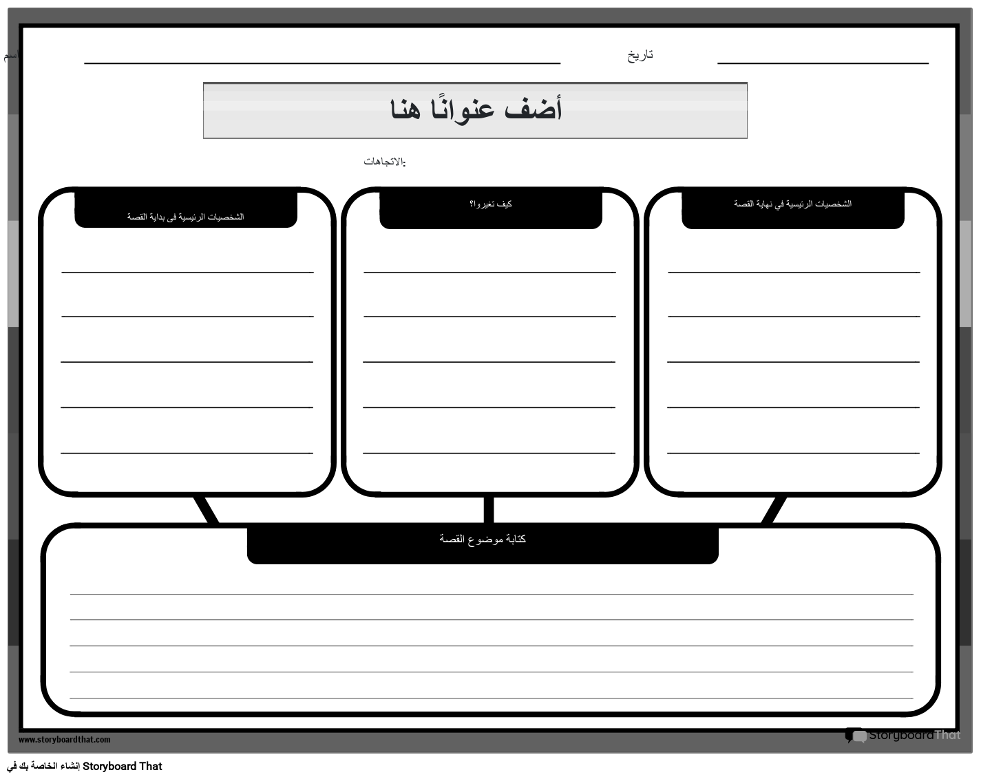 ورقة عمل منظم الموضوع