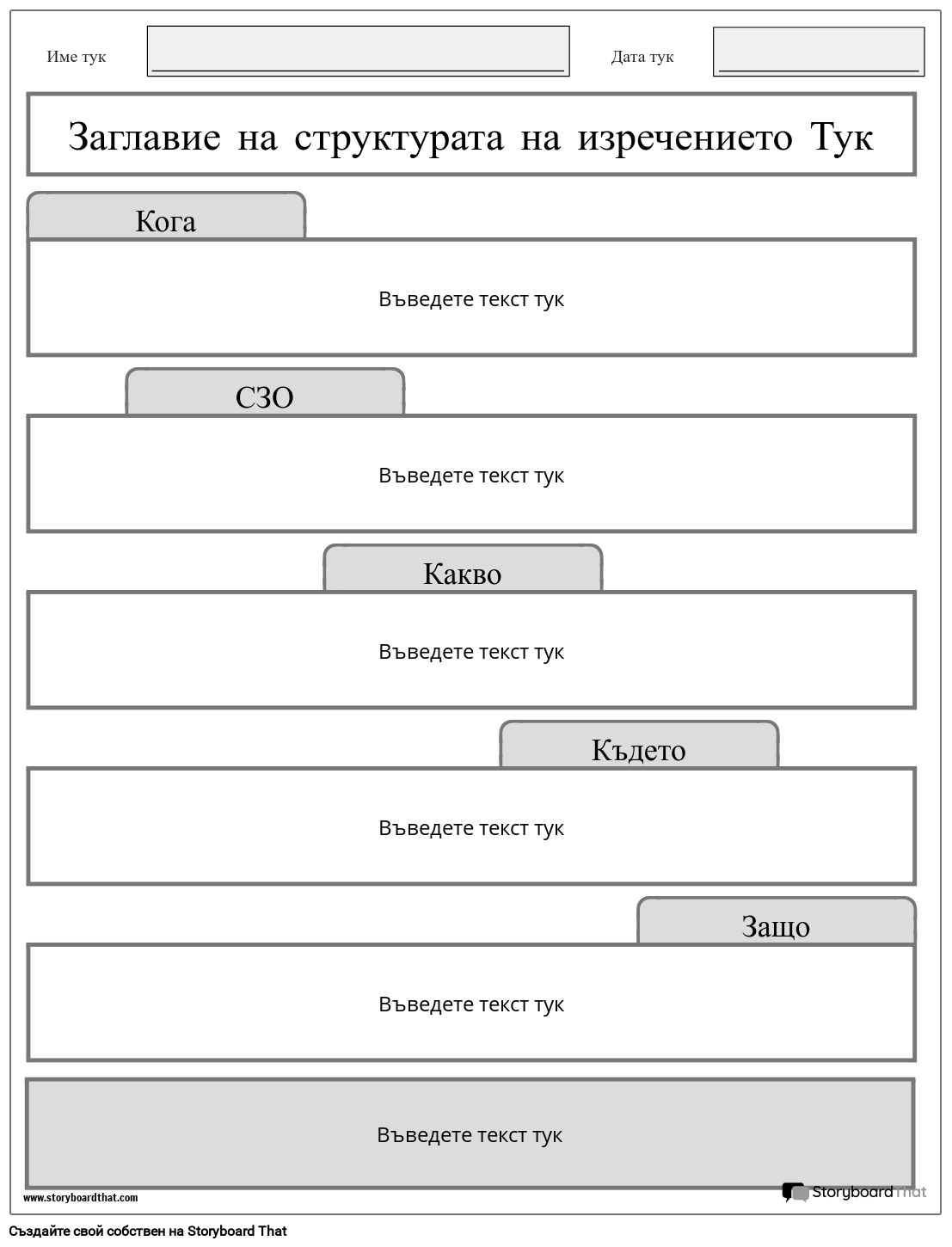 Нов шаблон за структура на изречение на страница за създаване на страница 1